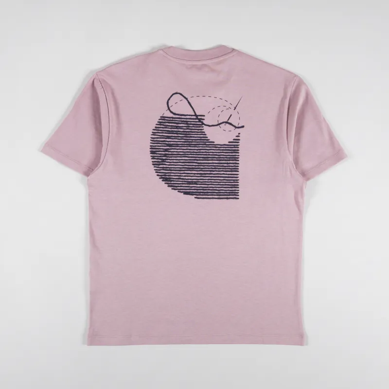 Carhartt WIP Womens Stitch T Shirt Glassy Pink-4