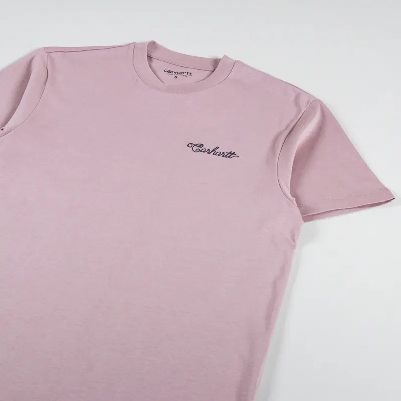 Carhartt WIP Womens Stitch T Shirt Glassy Pink-7