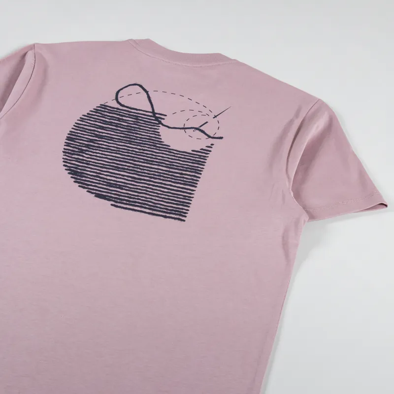 Carhartt WIP Womens Stitch T Shirt Glassy Pink-6