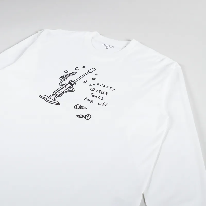 Carhartt WIP Tools For Life T Shirt White Black-2