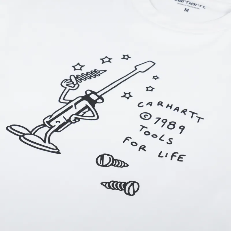 Carhartt WIP Tools For Life T Shirt White Black-4