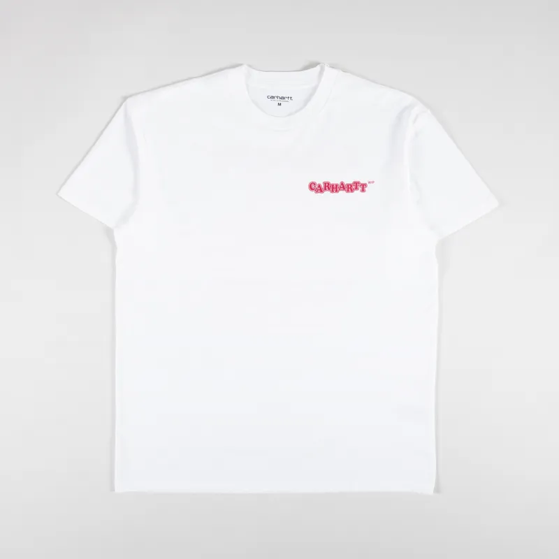 Carhartt WIP Fast Food T Shirt White Red-1