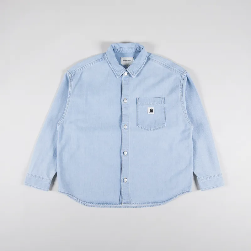Carhartt WIP Womens Alta Shirt Jac Blue Stone Bleached-4