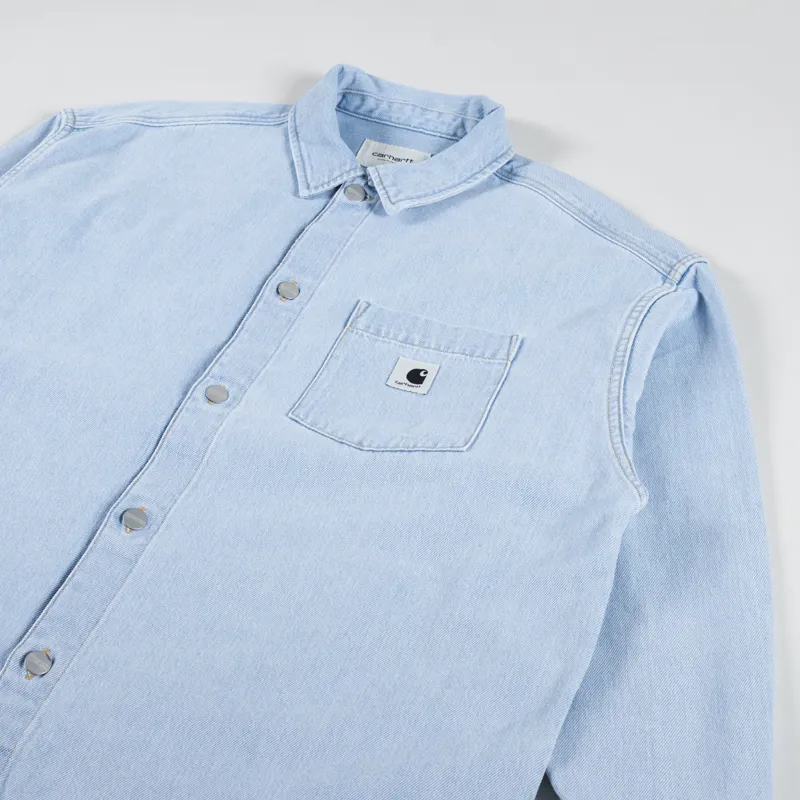Carhartt WIP Womens Alta Shirt Jac Blue Stone Bleached-6