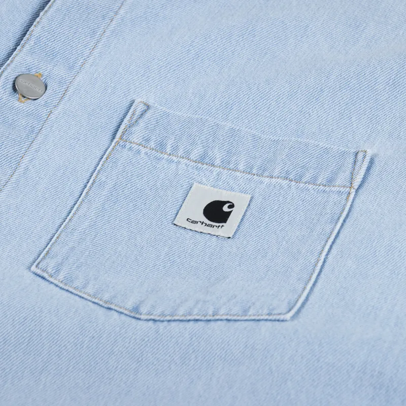 Carhartt WIP Womens Alta Shirt Jac Blue Stone Bleached-10