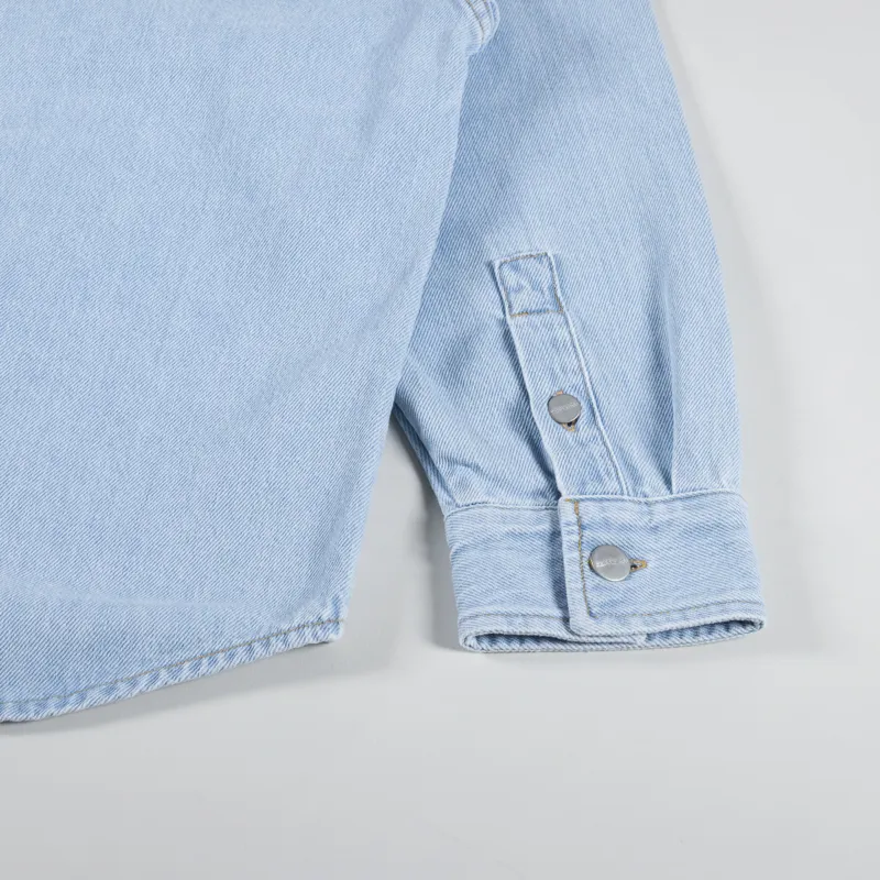 Carhartt WIP Womens Alta Shirt Jac Blue Stone Bleached-9