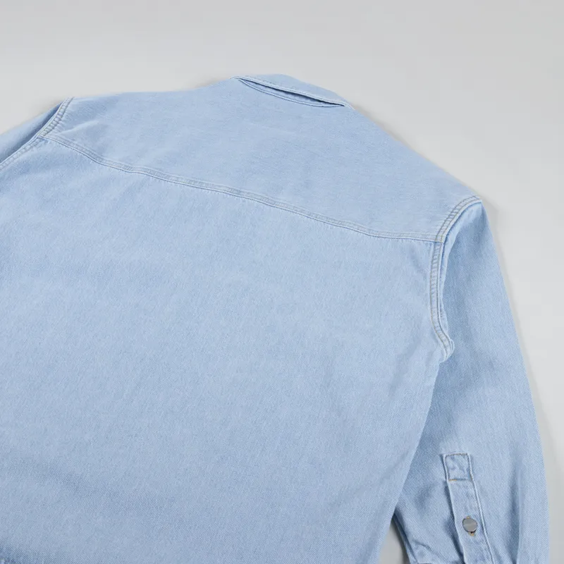 Carhartt WIP Womens Alta Shirt Jac Blue Stone Bleached-7