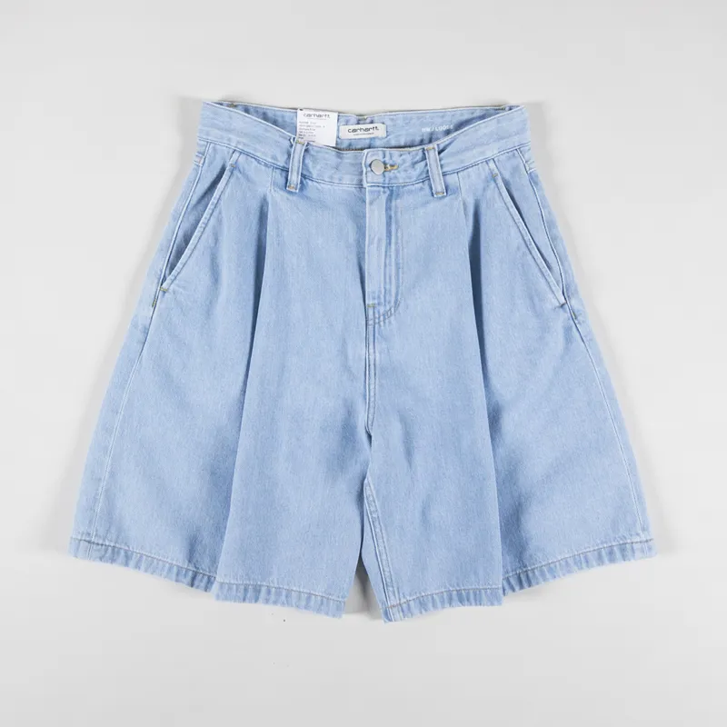 Carhartt WIP Womens Alta Shorts Blue Stone Bleached