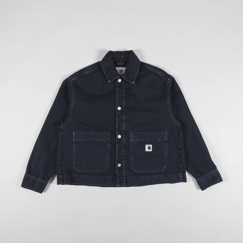Carhartt WIP Womens Garrison Denim Jacket Black Stone Dyed
