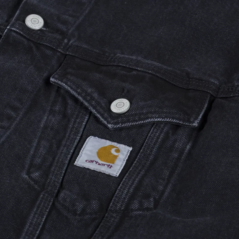 Carhartt WIP Helston Jacket Black Stone Washed-8