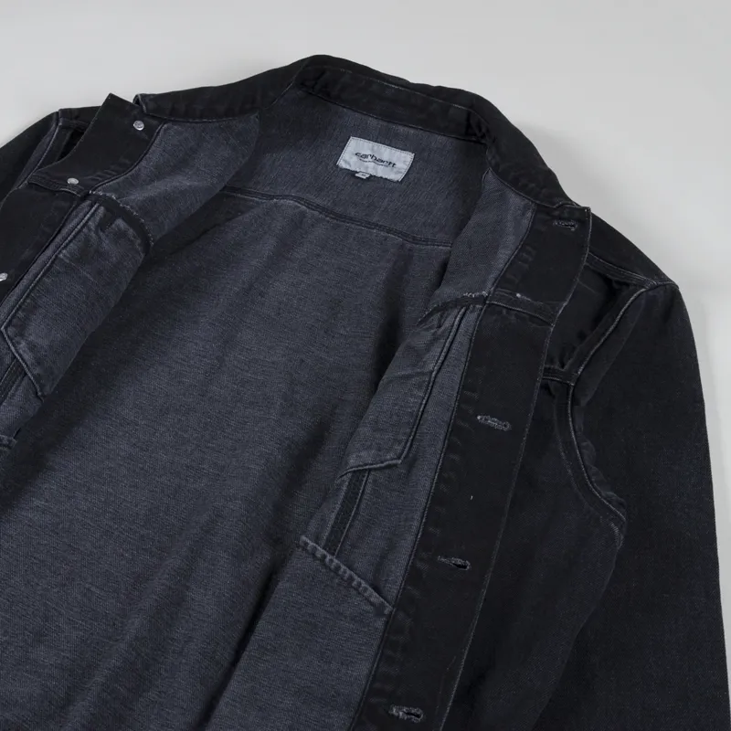 Carhartt WIP Helston Jacket Black Stone Washed-4