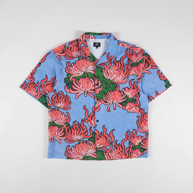 Edwin Kiku Shirt Blue Red