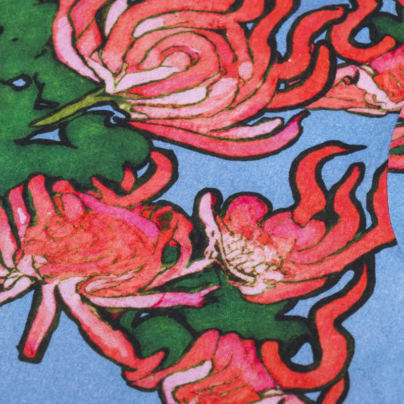 Edwin Kiku Shirt Blue Red-3