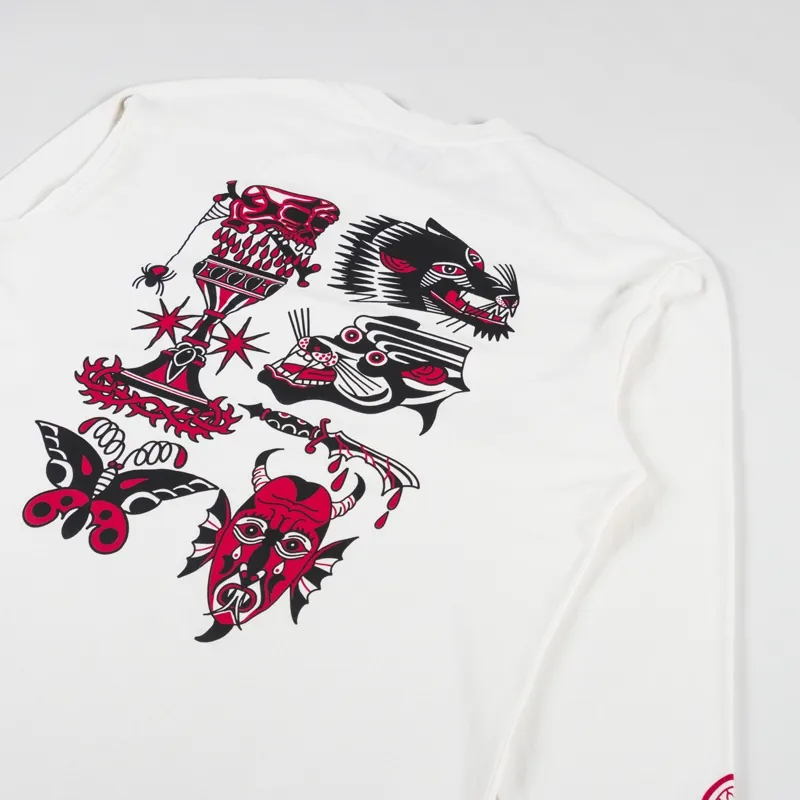 Edwin Teide Flash Long Sleeve T Shirt Whisper White-2