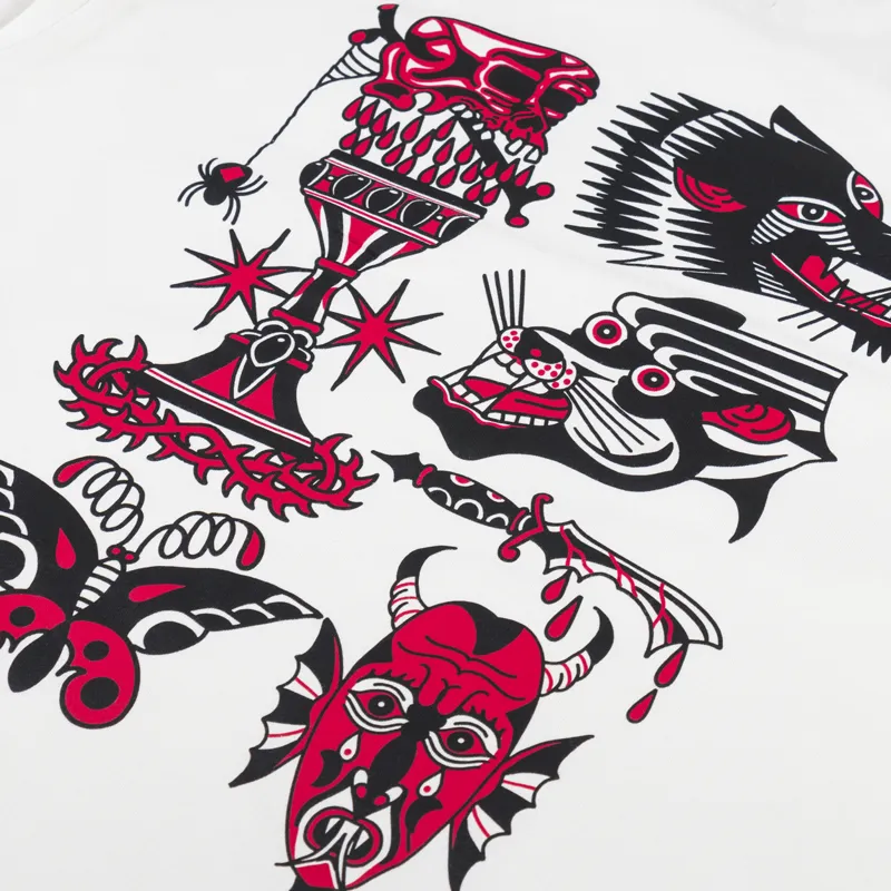 Edwin Teide Flash Long Sleeve T Shirt Whisper White-4