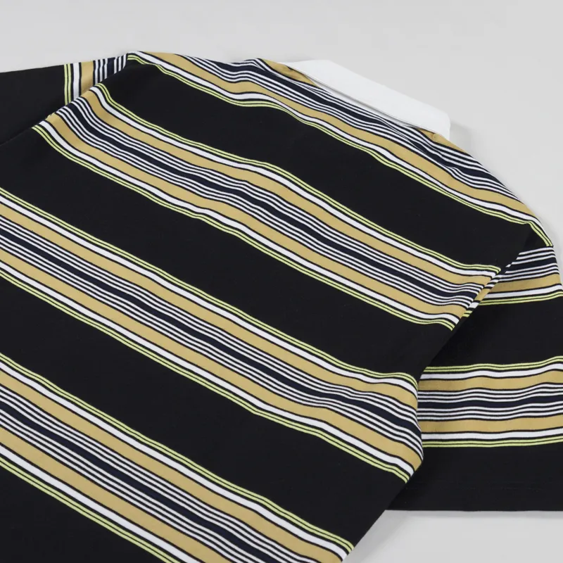 Carhartt WIP Gaines Rugby Shirt Stripe Black-3