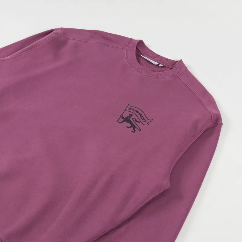 Carhartt WIP Stamp Sweat Dusty Fuchsia Black-3
