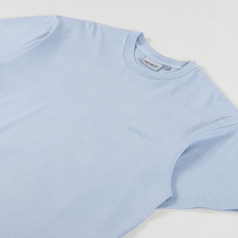 Carhartt WIP Duster Script T Shirt Misty Sky-1