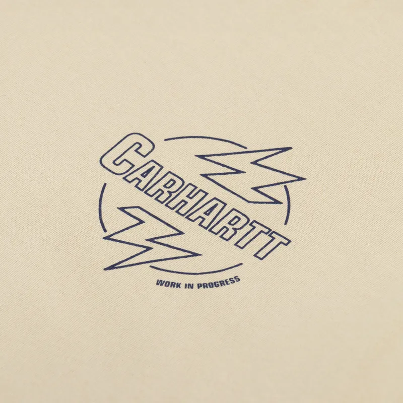 Carhartt WIP Ablaze T Shirt Cornsilk Air Force Blue-5