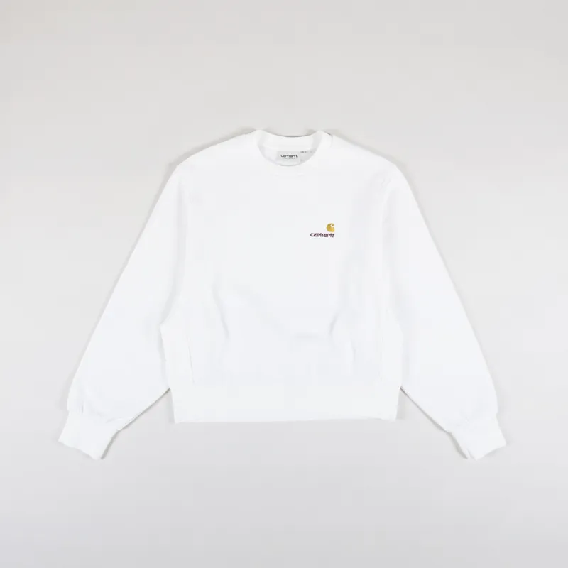 Carhartt WIP Womens American Script Sweat White-4