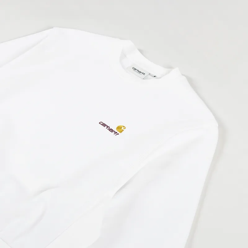 Carhartt WIP Womens American Script Sweat White-6