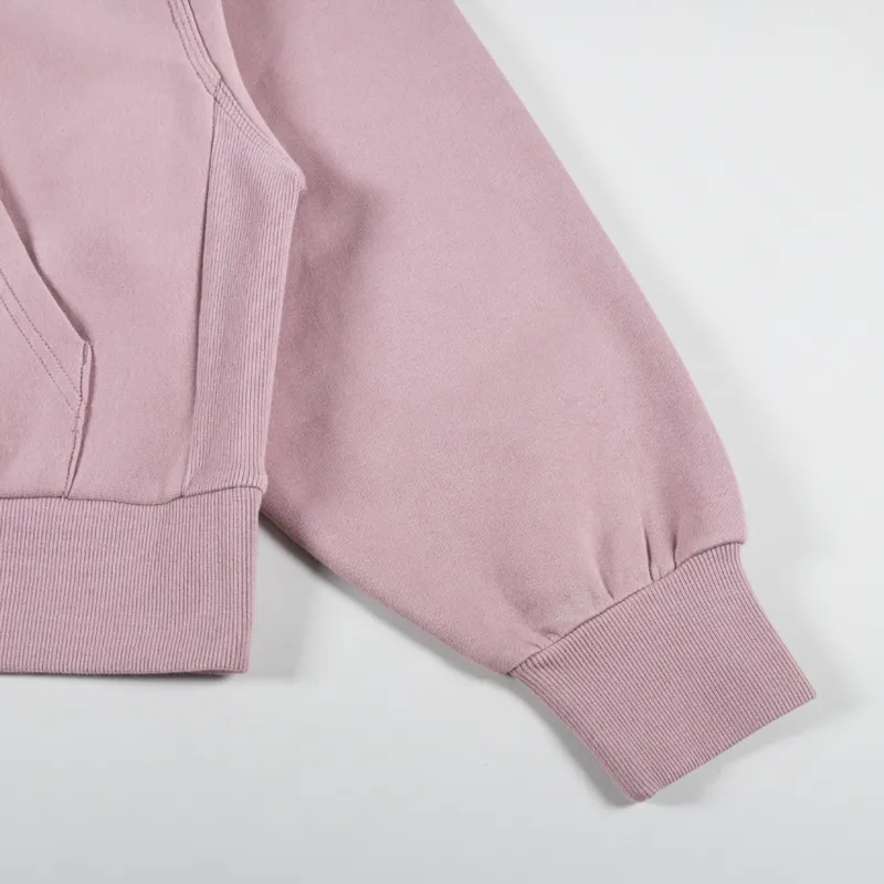 Carhartt WIP Womens Hooded American Script Sweat Glassy Pink-8