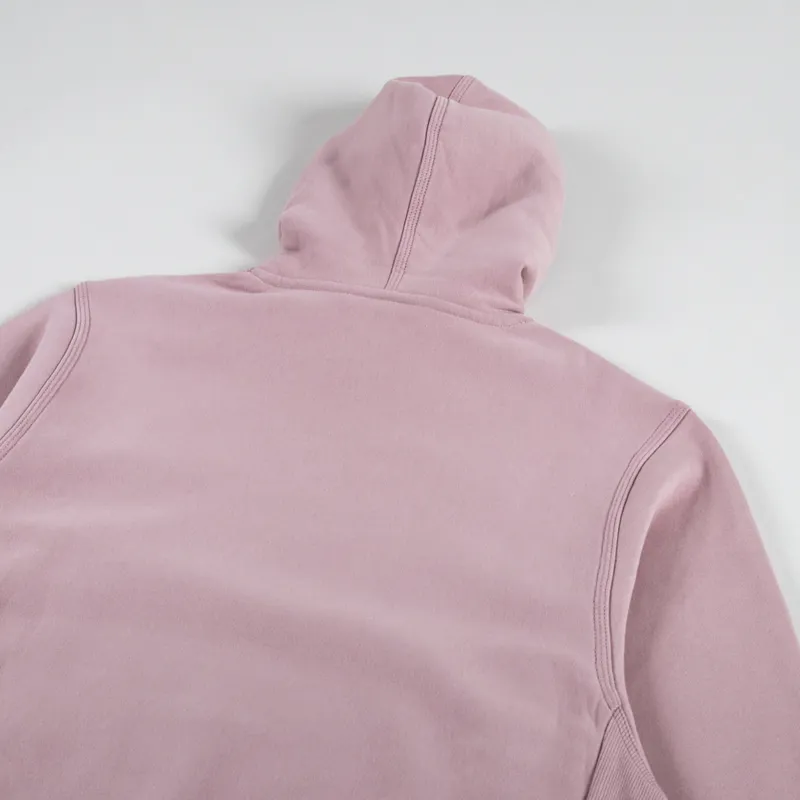 Carhartt WIP Womens Hooded American Script Sweat Glassy Pink-7