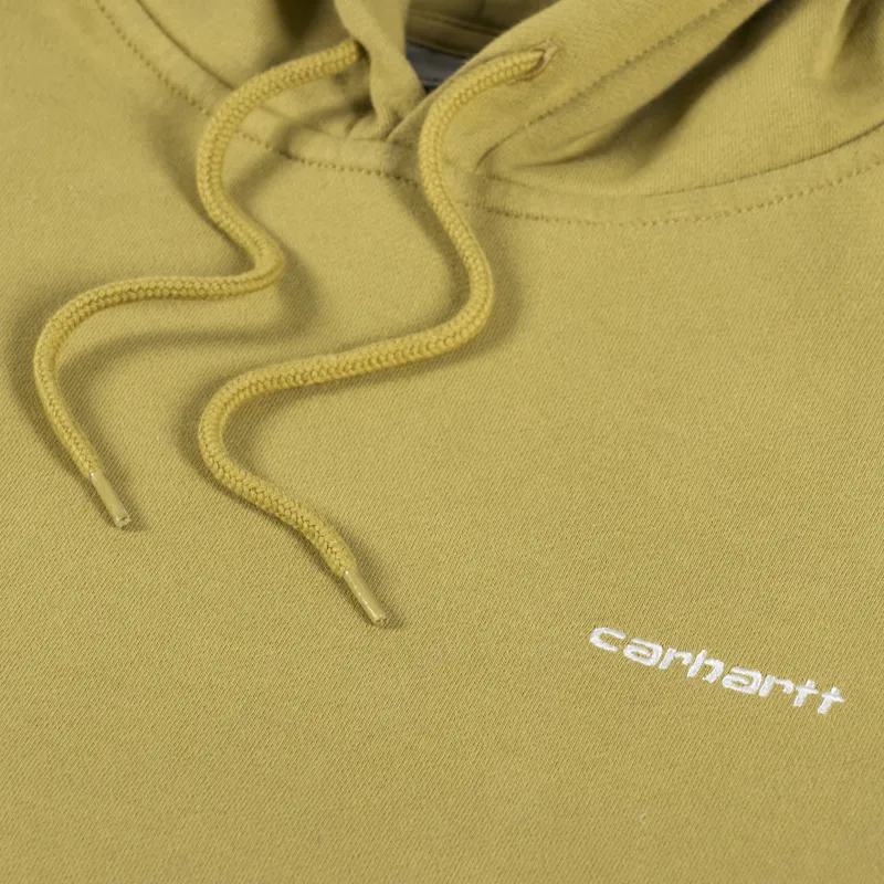 Carhartt WIP Hooded Script Embroidery Sweat Agate White-4