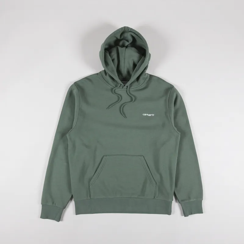 Carhartt WIP Hooded Script Embroidery Sweat Park White