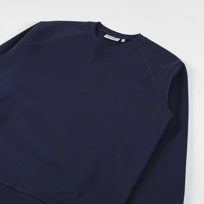 Carhartt WIP Chase Sweatshirt Dark Navy Gold-1
