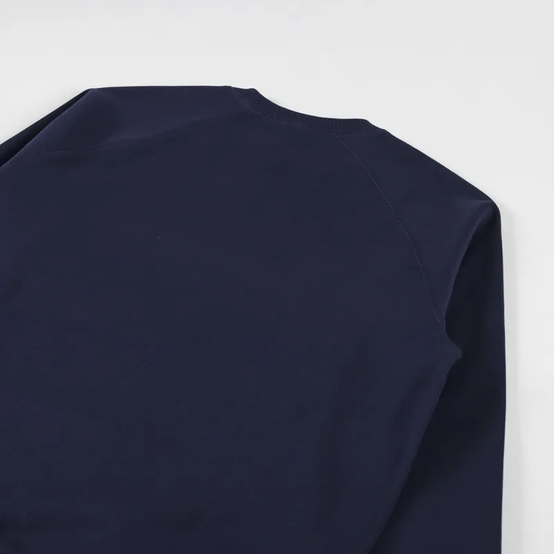 Carhartt WIP Chase Sweatshirt Dark Navy Gold-4