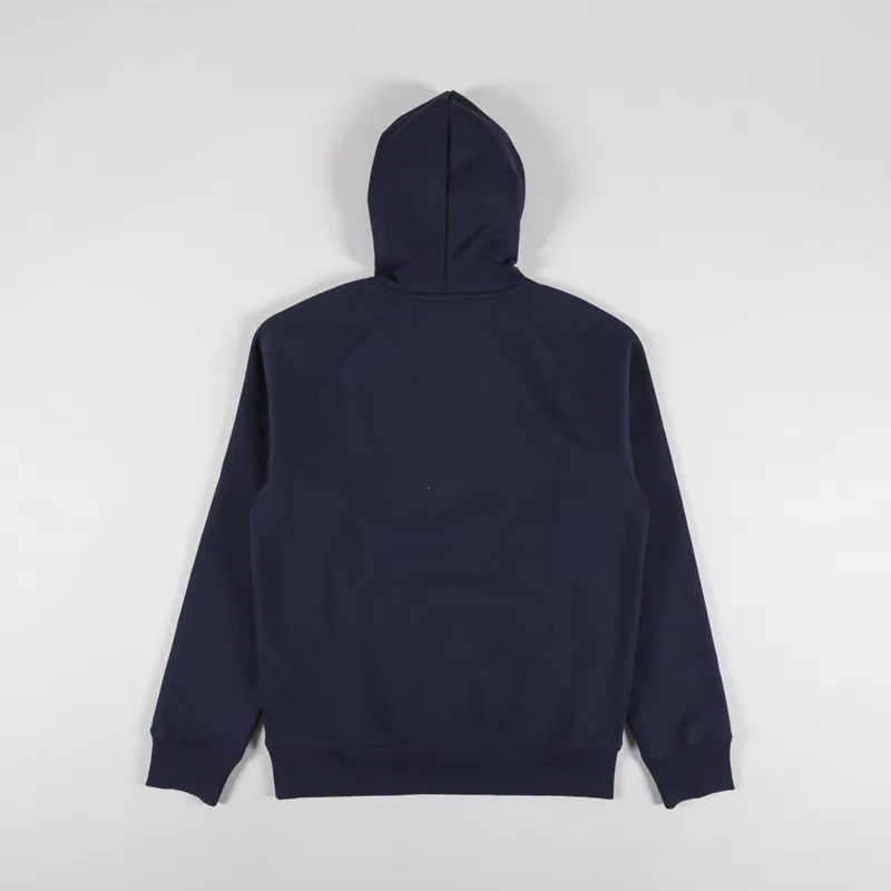 Carhartt WIP Hooded Chase Sweat Dark Navy Gold-4
