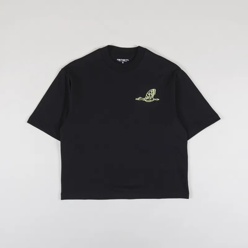 Carhartt WIP Womens Kainosho T Shirt Black Arctic Lime-4