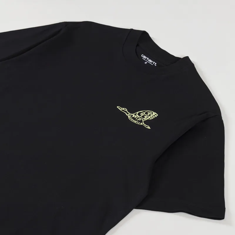 Carhartt WIP Womens Kainosho T Shirt Black Arctic Lime-5