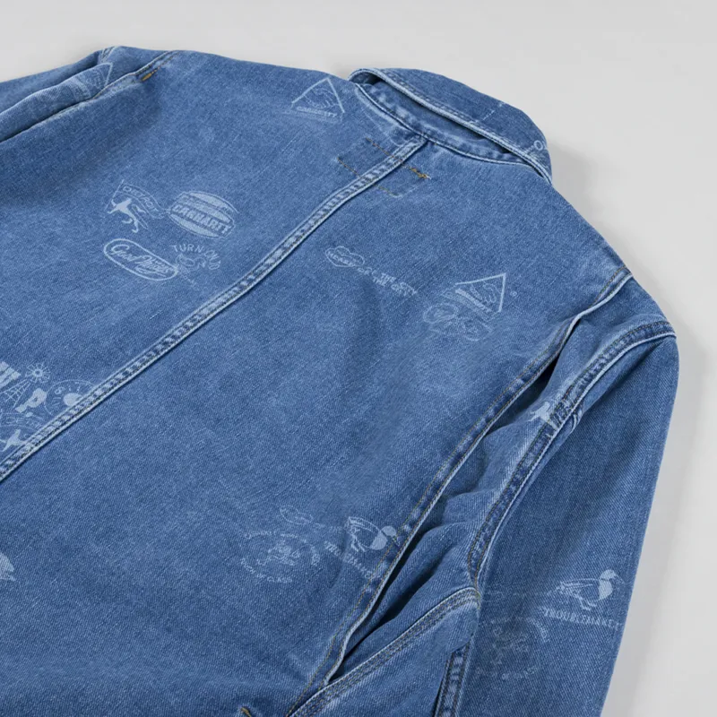 Carhartt WIP Stamp Jacket Blue Bleached-3