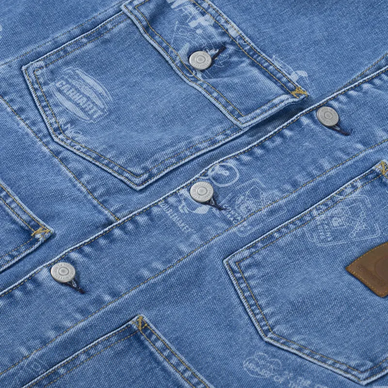 Carhartt WIP Stamp Jacket Blue Bleached-4