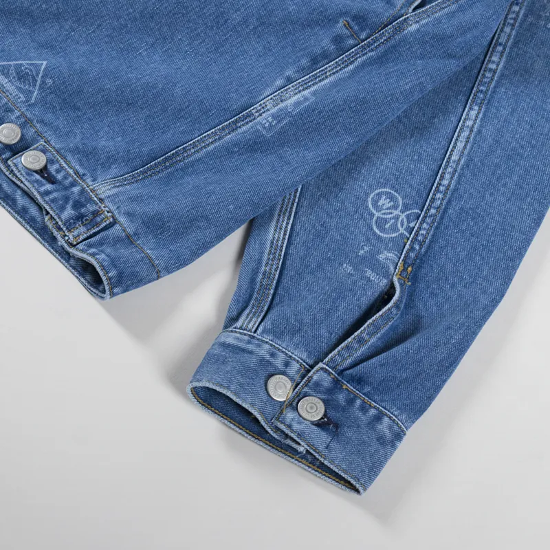 Carhartt WIP Stamp Jacket Blue Bleached-7