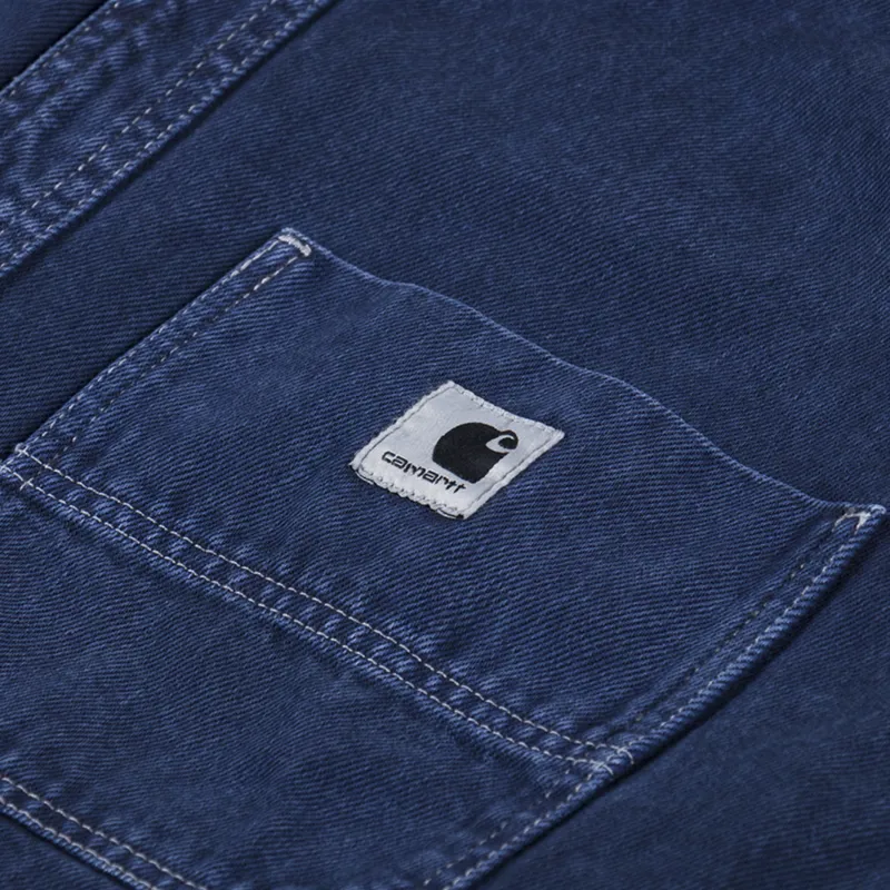 Carhartt WIP Womens Georgia Shirt Jac Air Force Blue Stone Dyed-8