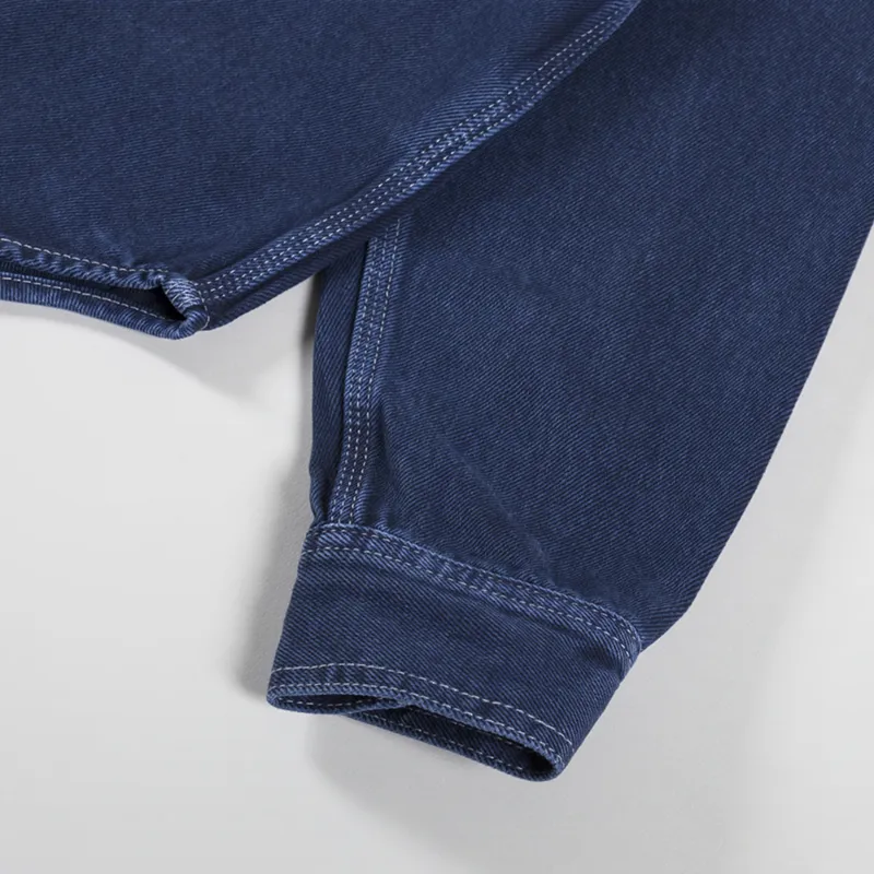 Carhartt WIP Womens Georgia Shirt Jac Air Force Blue Stone Dyed-10