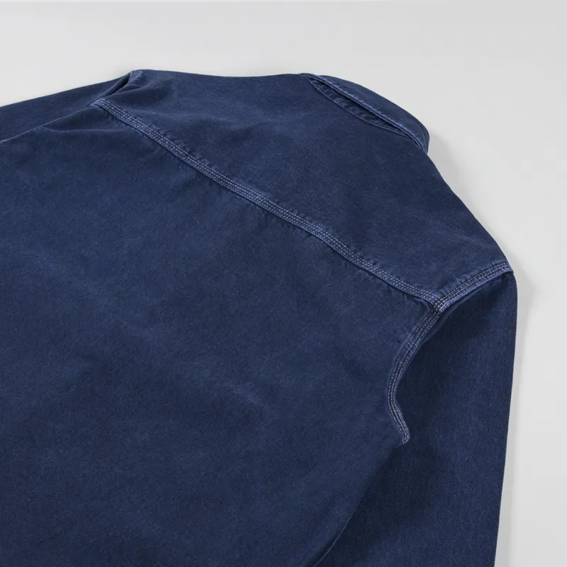 Carhartt WIP Womens Georgia Shirt Jac Air Force Blue Stone Dyed-7