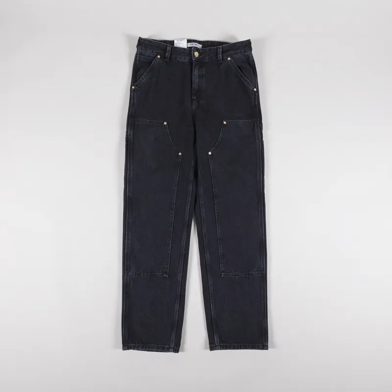 Carhartt WIP Womens Nashua Double Knee Pant Black Stone Washed-5