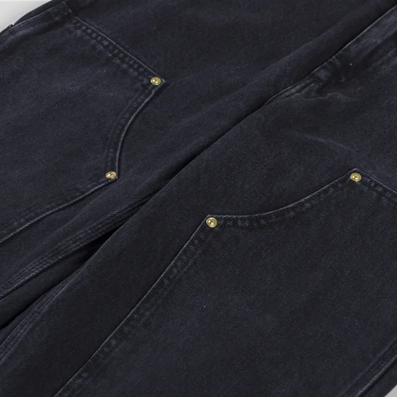 Carhartt WIP Womens Nashua Double Knee Pant Black Stone Washed-12