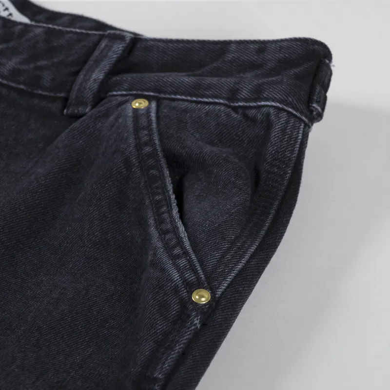Carhartt WIP Womens Nashua Double Knee Pant Black Stone Washed-11