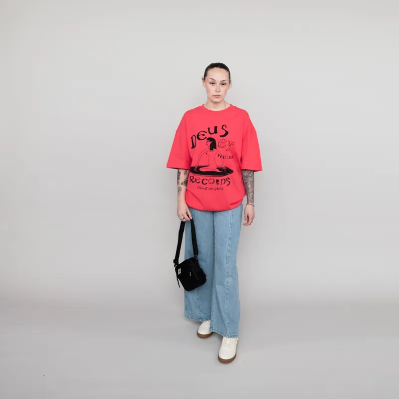 Deus Ex Machina Womens Primitive T Shirt Paradise Pink-1