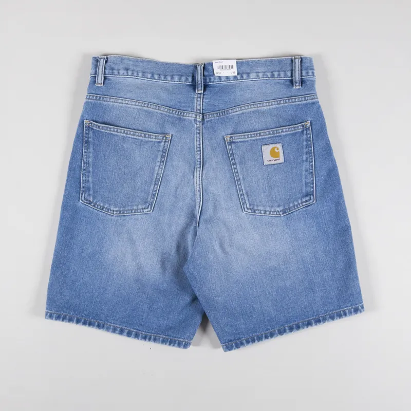 Carhartt WIP Newel Short Blue Light Used Stone Washed-1