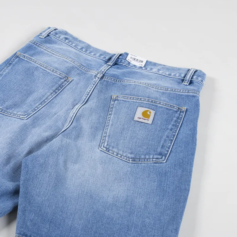 Carhartt WIP Newel Short Blue Light Used Stone Washed-2