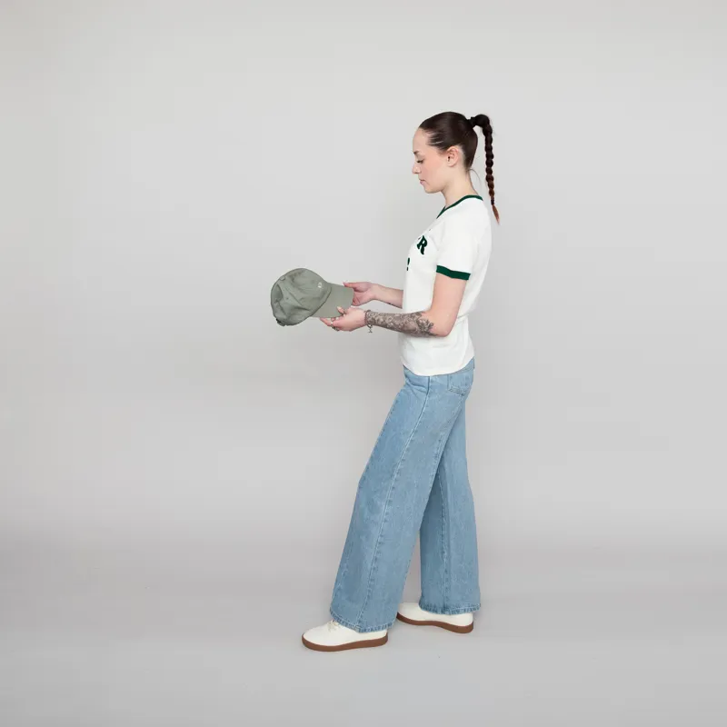 Deus Ex Machina Womens Faye Ringer T Shirt White Sand-4