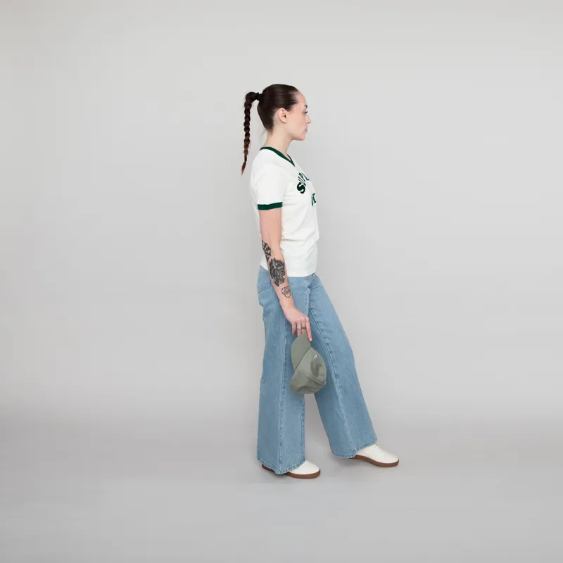 Deus Ex Machina Womens Faye Ringer T Shirt White Sand-2