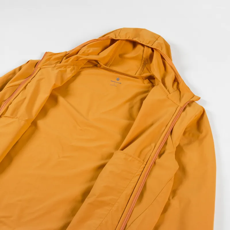 Snow Peak Mens Stretch Ripstop Lighweight Packable Jacket Orange