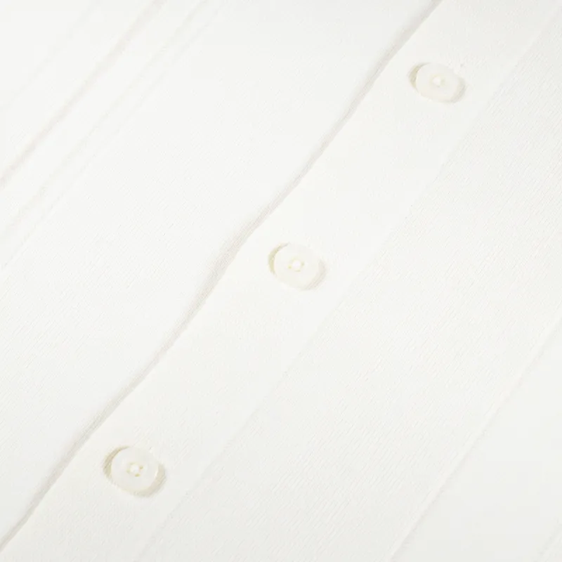 Fred Perry Button Through Knitted Shirt Ecru-3